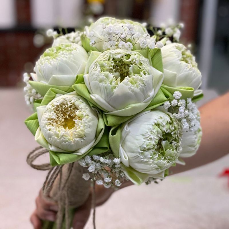 Hoa sen - ý nghĩa hoa cầm tay cô dâu